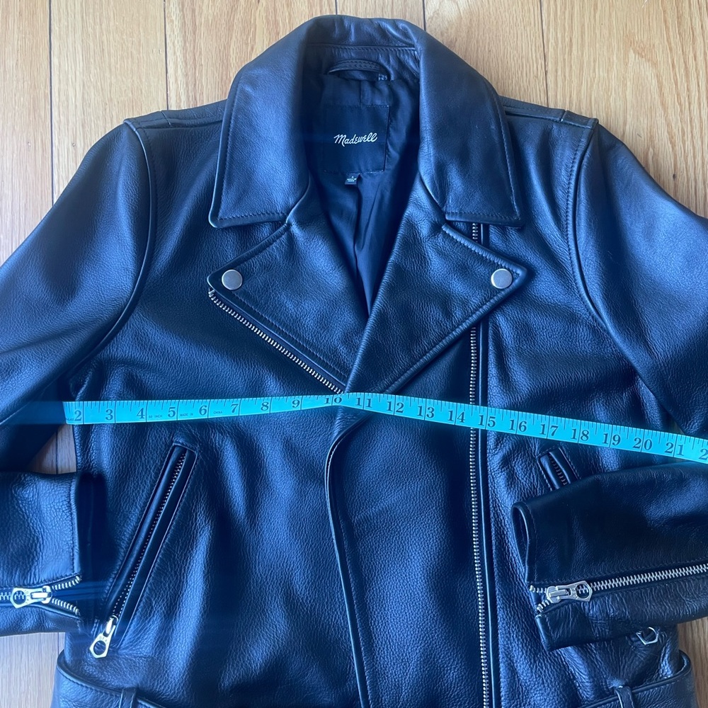 Madewell Black Leather Moto Jacket - Picture 7 of 10